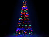 3.6M Christmas Tree 400 LED Solar Jingle Jollys XMAS-FAIRY-SOLAR-12FT