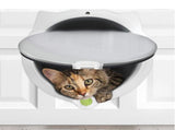 White 4-Way Locking Cat Flap Door - Pet Entry Portal for Interior Doors, Walls & Cabinets V888-ELOSUNG32884
