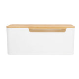 Cable Management Box Stylish Extension Socket Cord Organizer Box with Cover for Router Desk Power V1294-YM0523-3116210069711