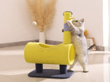 Yellow Chicken-Theme Cat Tree with Tunnel - Multi-Functional Cat Scratching Post and Playhouse V888-ELOSUNG13622