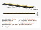 Cable Protector Ramp, 9,979 kg/axle Capacity, 2 Channel Heavy Duty TPU Cord Hose Wire Cover, 31 x 28 V952-SKCDLBHPD2CTEZB4B001V0
