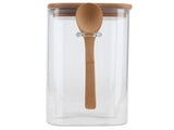 Square Storage Jar with Spoon Sealing Seasoning Container Coffee Bean Bottle for Kitchen1200ml V1294-YM0901-3118210085013