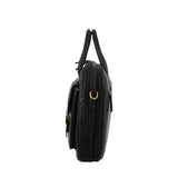 Pierre Cardin Leather Multi-Compartment Business 15" Laptop Bag - Black V563-PC-3594-BLK