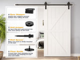 2m Heavy Duty Sliding Barn Single Door Hardware Kit Damper Track Rail Roller System V324-CS-BARNRAIL200