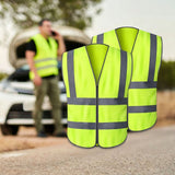 4-Piece Car Emergency Safety Kit with 2 Reflective Vests, Warning Triangle and Emergency Blanket V1188-MS-731-007