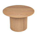 Luxe Ribbed Round Coffee Table Wooden V264-TAB-723C-NTR-NA-1