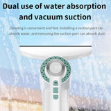 Green Electric Window Vacuum Cleaner - 20cm Squeegee, Rechargeable Handheld Glass Cleaner, V888-ELOSUNG56475
