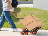 Stair Climbing Cart, 54 kg Stair-Climbing Capacity, Portable Folding Trolley Cart with Telescoping V952-QXTCSPLCHJG23BKCT001V0