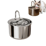 FT444 1.8L Electric Pet Water Dispenser Automatic Stainless Steel Cat Dog Fountain V1263-JX-6165