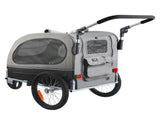 Dog Bike Trailer, Supports up to 40 kg, 2-in-1 Pet Stroller Cart Bicycle Carrier, Easy Folding Cart V952-TCTCLYSCWZXCSF5IBV0
