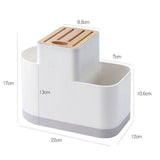 Plastic Kitchen Storage Rack with Drain Block for Flatware and Chopsticks Air Drying V1192-AZ-W-32543