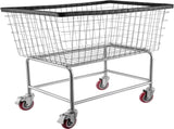 Wire Laundry Cart Wire Laundry Basket 4.5 Bushel Heavy Duty w/ 5'' Wheels V952-XYCDG200F-D000001V0