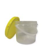 Bulk 100 x 0.8L Empty Honey Bucket with Lid - 1Kg Clear Tamper Proof Plastic Tub V238-SUPDZ-40737427292240