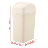 Chmadoxn Kitchen Trash Can 6 L with Lid, Plastic Tall Garbage Can Outdoor and Indoor, Large Recycle V1189-WXFWAL-20260326-02924
