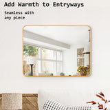 Wall Mirror Rectangular Aluminum Frame Bathroom 60x80cm GOLD V274-FT-BM-ALUSQ-GD6080