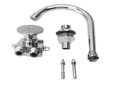 Foot Pedal Faucet Hands Free Foot Valve Flexible Hose Touchless Floor Mount Foot Control Faucet for V1294-YM0706-3112230046711