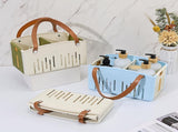 Cotton Woven Basket with PU Leather Handle, Clothes Toys Candy Gifts Cotton Rope Organizer, Living V1189-LWWAL-20260401-06300