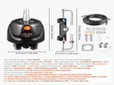 Hydraulic Steering Kit, 150 HP, Marine Boat Hydraulic Steering System, with 6.9 MPa/1000 psi Helm V952-YYZXXTTJ150HIHNTU001V0