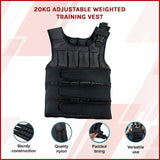 20Kg Adjustable Weighted Training Vest V63-798707