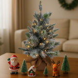 Christabelle 61cm Pre-Lit Snowy Stamford Spruce Battery-Operated Mini Christmas Tree Multi-Func 112_NATSS2