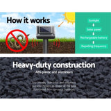 Vermitrap Set of 10 Ultrasonic Solar Powered Snake Repellent SR-SNAKE-BRI-10-BK