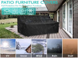 Sofa Cover Waterproof, 4-Seater Outdoor Sofa, Heavy Duty Deep Lounge, Large Garden Furniture with V1237-ZY-203-1049