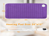 Dark blue This large heating pad features 6 temperature levels and 4 timer settings, V1232-JRD003
