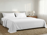 750 Thread Count Pure Cotton Queen Bed Sheet Set 4 Piece Gift Pack - White MAN-75TC-QN-WH