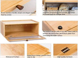 CARLA HOME Bamboo Bread Box, Kitchen Countertop Storage, Window Bread Holder LSB-36156