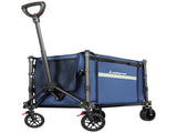 Wallaroo Collapsible 120L Blue Camping Trolley Steel Picnic Shopping Cart TLY-HSC-035-BU