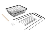 Countertop Fruit Basket Large Capacity Portable Modern Metal Rectangle Basket with Wooden Handle for V1294-YM0901-3111240060011