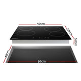 Devanti Electric Ceramic Cooktop 60cm Touch Control CCT-B-4E-4Z-TOUCH-BK