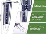 4 Pcs 5 Inch Capacity Rain Gauge Outdoor Easy to Read Acrylic Gauges Measure and Monitor V1259-DP01-A-5736