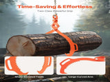 32in Log Lifting Tongs, 2-Claw Log Tongs, Heavy Duty Steel Log Grapple, 1543LBS Lifting Capacity, V952-YMBYQ32YC2ZKPHHI0V0