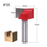 6Pcs 8mm Wood Cutter Cleaning Bottom Engraving Bits Solid Carbide Router Bit Woodworking Tools CNC V1107-145-90818-SIL-6PCS