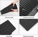 Silicone Dish Drying Mat With Built In Drain, Non Slip Heat Resistant Drainer For Kitchen V1237-ZY-807-086
