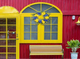 Christmas Wreath,Front Wreath Yellow And Blue Wreath Spring Summer Farmhouse Wreath For Front V1192-AZ-W-28046