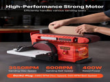 152.4mm Disc Sander & 101.6mm x 914.4mm Belt Sander, 400W Professional Belt Disc Sanders Combo with V952-DPSGJZHYPHBX7MQ9F001V3