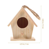 5-Pack Mini Wooden Bird Houses for Hanging Garden Decor, Wedding Party Favors, 3.0x2.8x2.2 Inches V1370-AZ4-16992