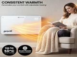 Pronti Glass Panel Convection Heater with Remote Control LED Display White HEA-GPL-E20-WH
