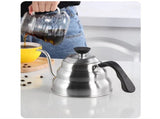 Gooseneck with Thermometer - 1.2L Pour Over Coffee & Tea,Stainless Steel Gooseneck V1265-YY-314