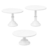3PCS White Cake Stands, 8" 10" 12" Tiered Cupcake Display Holders, Metal Dessert Serving Trays, V1192-AZ-W-18438