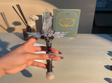 Handmade Crystal Wand, Natural Raw Gemstone Scepter, Magic Healing Wand White Crystal V1178-0400-MFBBS