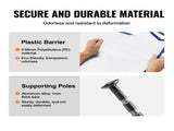Dust Barrier Poles, 10 Ft Barrier Poles, Dust Barrier System with 4 Telescoping Poles, Magnetic V952-FCPZYCY410FTSUBC3V0