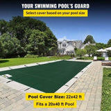 Pool Safety Fits 20x40ft Rectangle Inground Safety Pool Green Mesh Solid Pool Safety V952-YYCM20X40YCYCG001V0