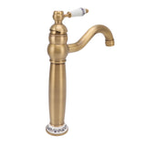 Bathroom Faucet Antique Single Span European Style Brass Basin Mixed Tap for Home Hot Cold Water V1294-YM0626-3112220096311