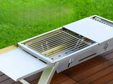 Silver Gray portable barbecue grill, outdoor grill, camping grill, lightweight grill, picnic grill, V1347-132-GRA-61622