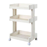 3 Tier Storage Trolley Multifunctional Large Capacity Rolling Cart with Wheels for Beauty Salon V1294-YM0901-3117230244611