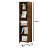 Bamboo 5-Shelf Bookcase Tall Display Storage Rack Stand for Living Room, Bedroom, Office or Home V63-838221