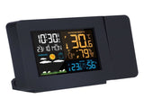 Multifunctional Weather Clock Projected Color Screen Black Portable Humidity Thermometer V1294-YM0901-3113210188611